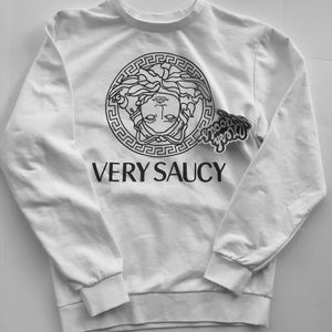 FRESH GOODS Very Saucy White Crewneck NWT Men’s L